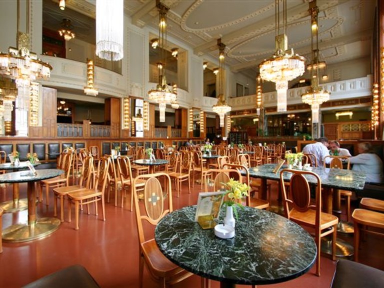 Breakfast in an Art Nouveau café